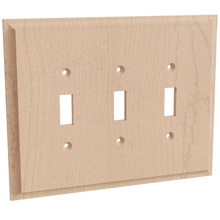 Designs Of Distinction Triple Light Switch Plate - Hard Maple 01453001HM1